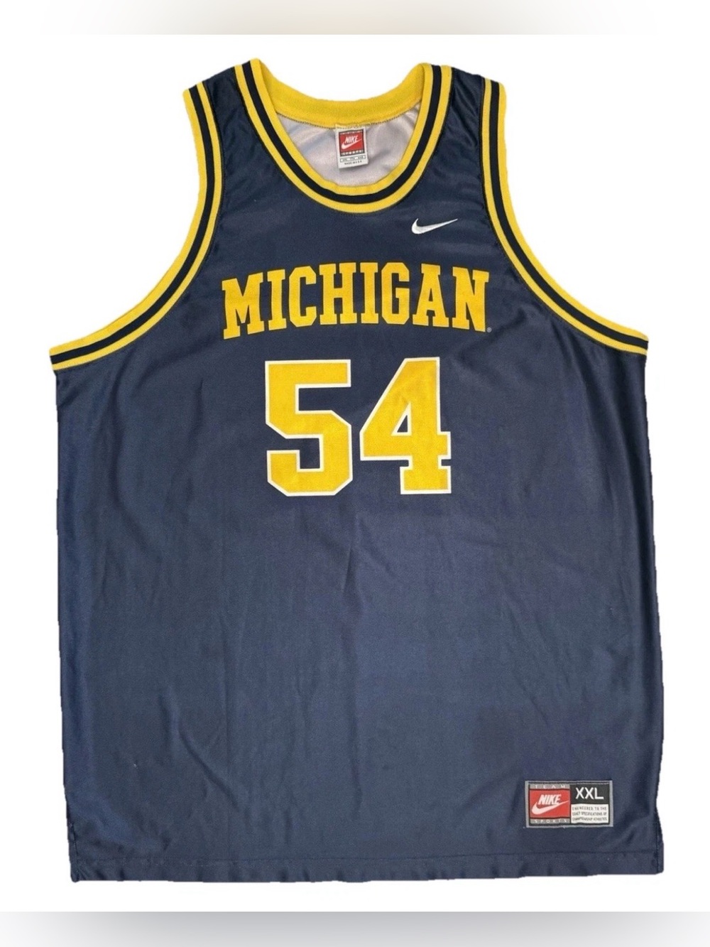 Vintage Michigan Wolverines NCAA Basketball Jersey Nike Men's XXL Traylor Blue